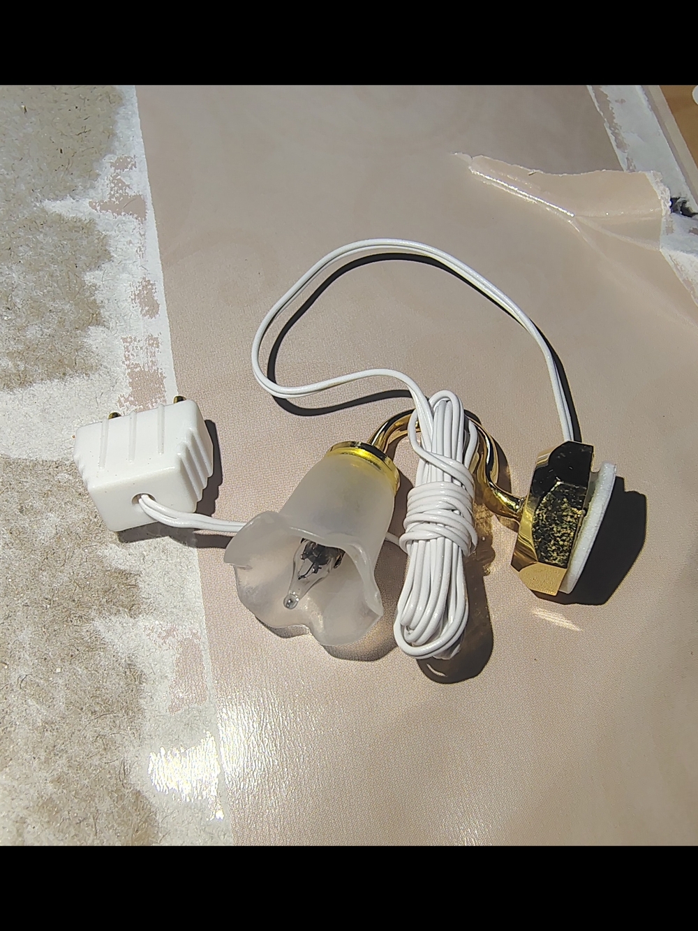 Set Of 2 Mini Dollhouse Frosted Glass Tulip Wall Sconces